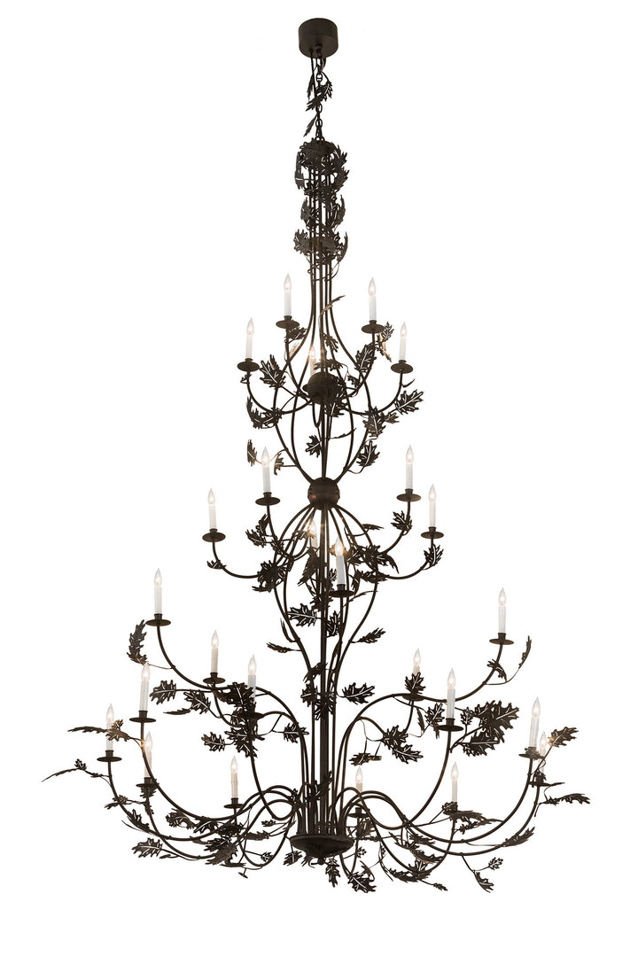 Meyda Tiffany Oak Leaf 189564 Chandelier Light - Textured Black