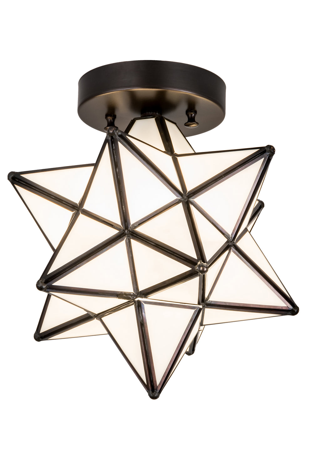 Meyda Tiffany Moravian Star 189645 Ceiling Light - Craftsman Brown