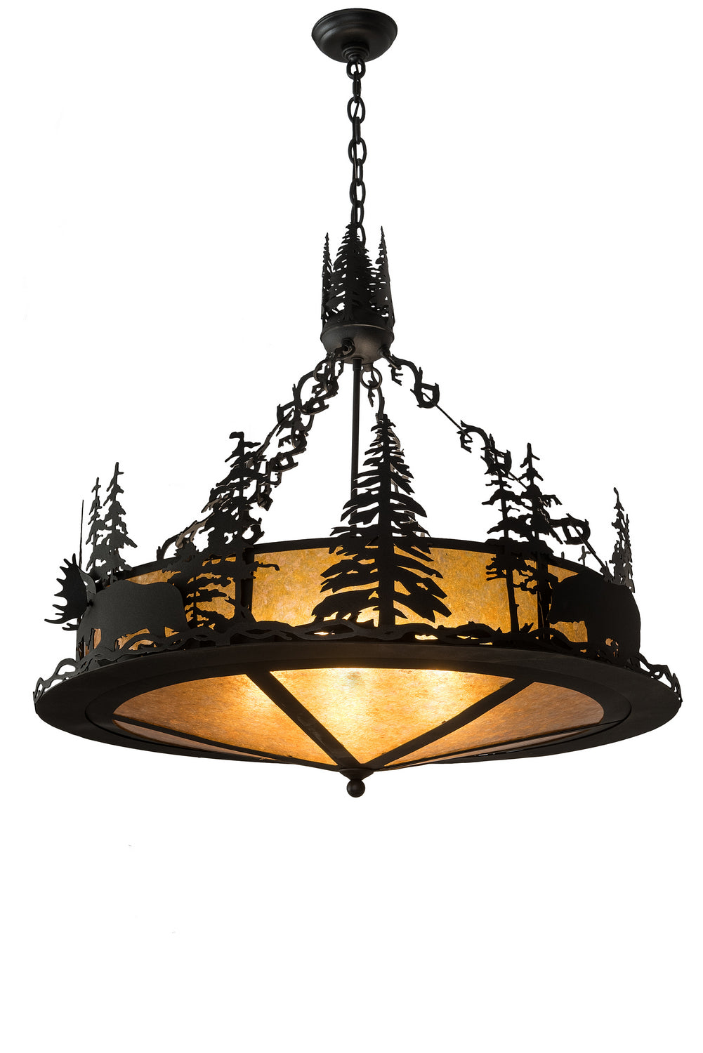 Meyda Tiffany Wildlife At Dusk 189730 Pendant Light - Textured Black