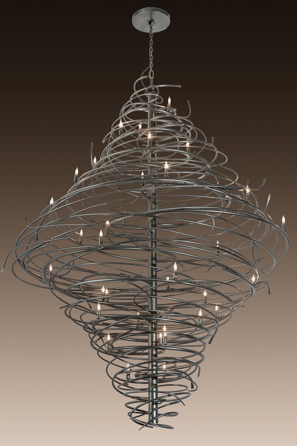 Meyda Tiffany Cyclone 189763 Chandelier Light - Cosmic Silver Vein Bake