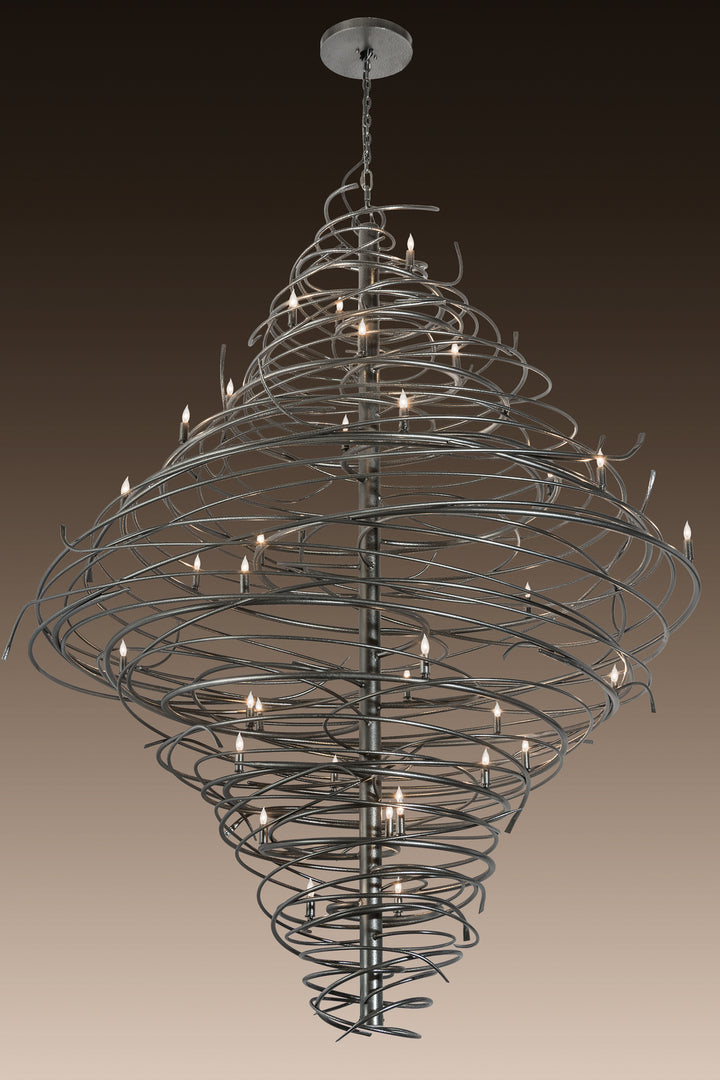 Meyda Tiffany Cyclone 189763 Chandelier Light - Cosmic Silver Vein Bake