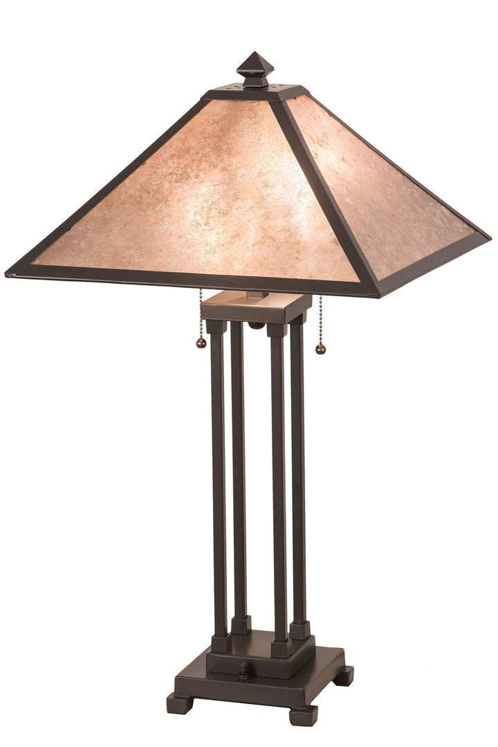 Meyda Tiffany Lighting 190083 Sutter Two Light Table Lamp Lamp Bronze / Dark