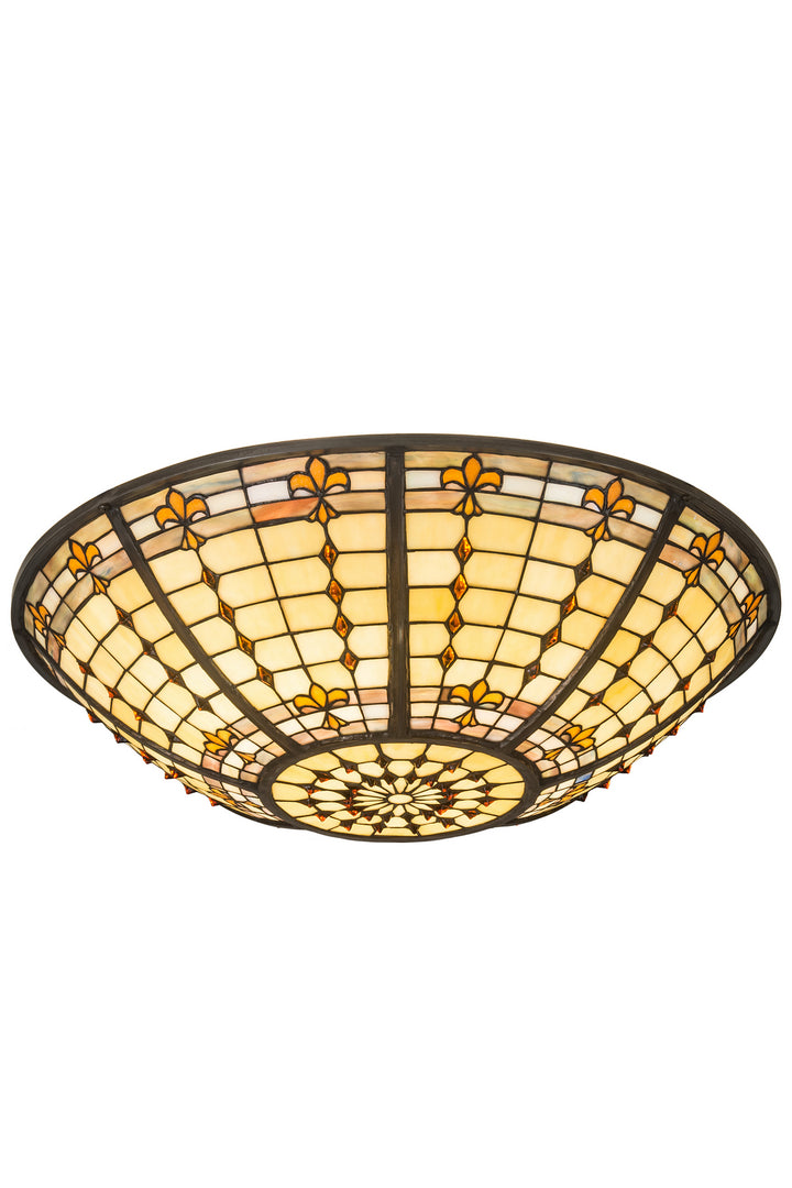 Meyda Tiffany Lighting 81544 Fleur-De-Lite Shade Lamp Shade Bronze / Dark