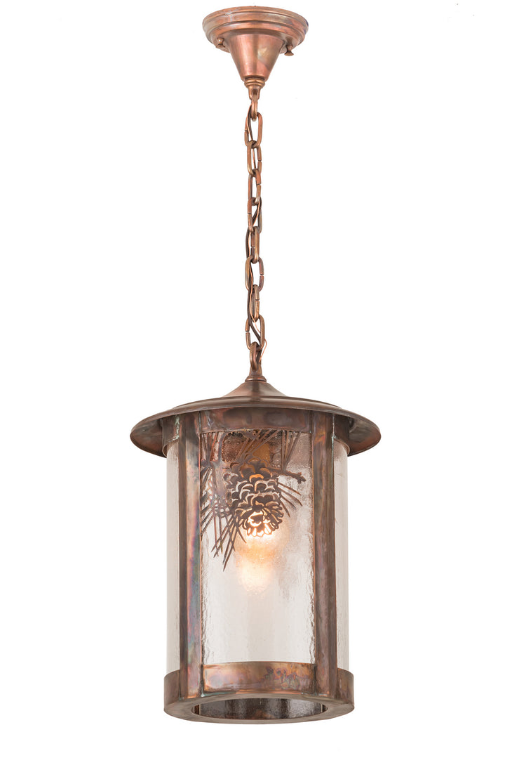 Meyda Tiffany Lighting 90368 Fulton One Light Pendant Outdoor Copper/Antique/Verde