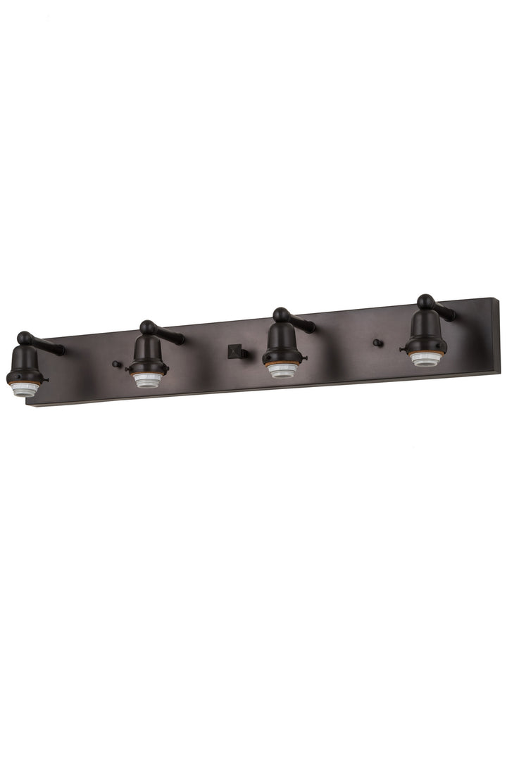 Meyda Tiffany Lighting 51796 Acorn Four Light Vanity Hardware Utility Light Bronze / Dark