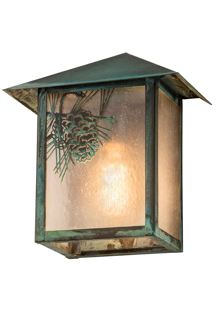 Meyda Tiffany Lighting 41248 Seneca One Light Wall Sconce Outdoor Verde