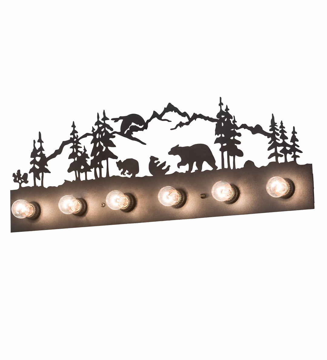 Meyda Tiffany Bear Family 193240 Bath Vanity Light 32 in. wide - Brass Tint