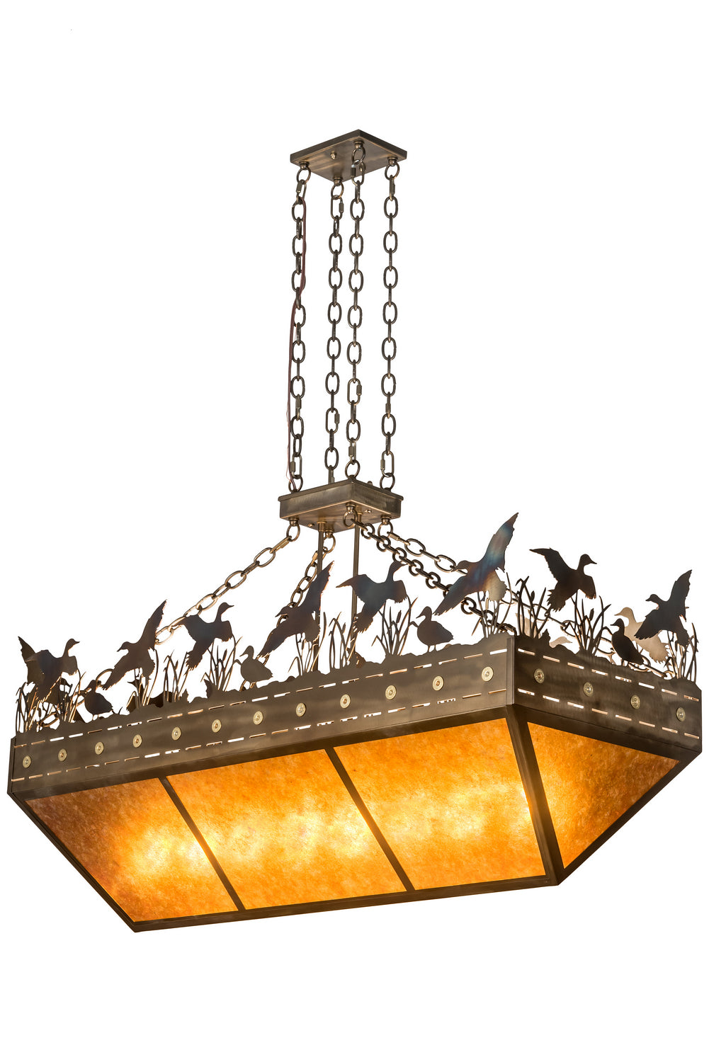 Meyda Tiffany Ducks In Flight 194483 Pendant Light - Antique Copper