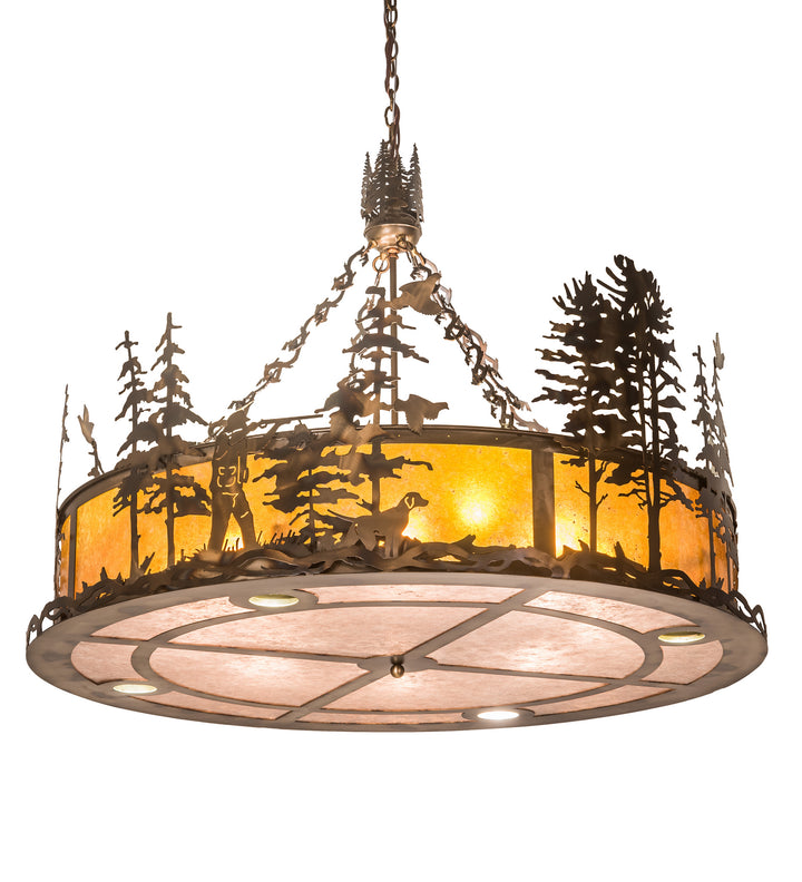 Meyda Tiffany Quail Hunter W/Dog 194591 Pendant Light - Antique Copper, Burnished Copper