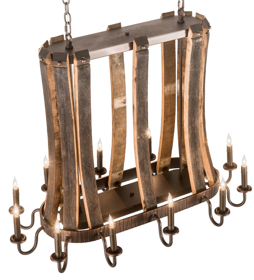 Meyda Tiffany Barrel Stave 191902 Pendant Light - Mahogany Bronze
