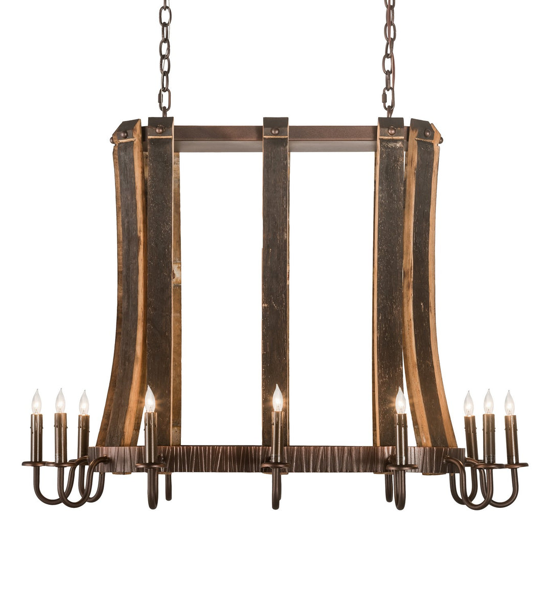 Meyda Tiffany Barrel Stave 191902 Pendant Light - Mahogany Bronze