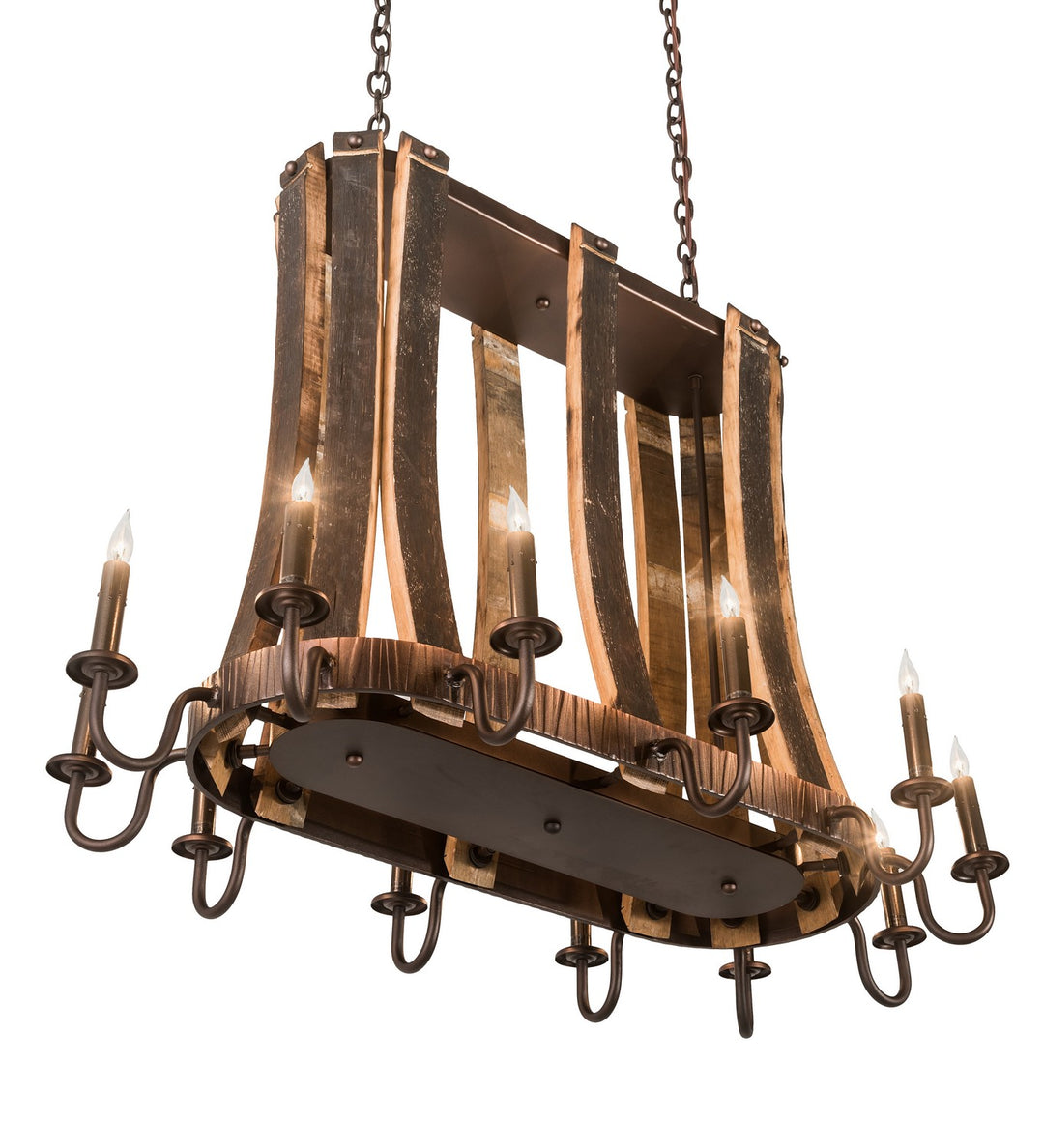Meyda Tiffany Barrel Stave 191902 Pendant Light - Mahogany Bronze