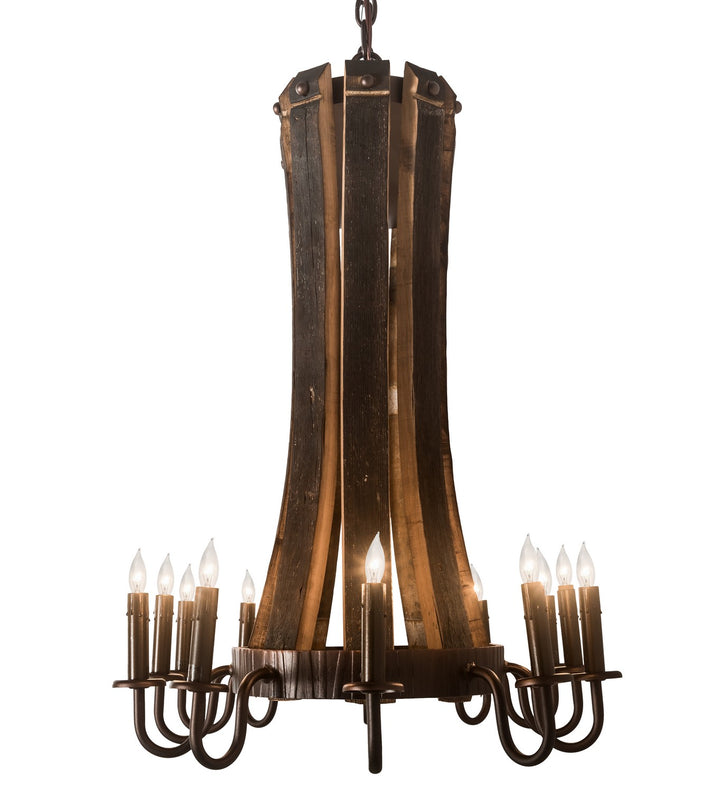 Meyda Tiffany Barrel Stave 191902 Pendant Light - Mahogany Bronze