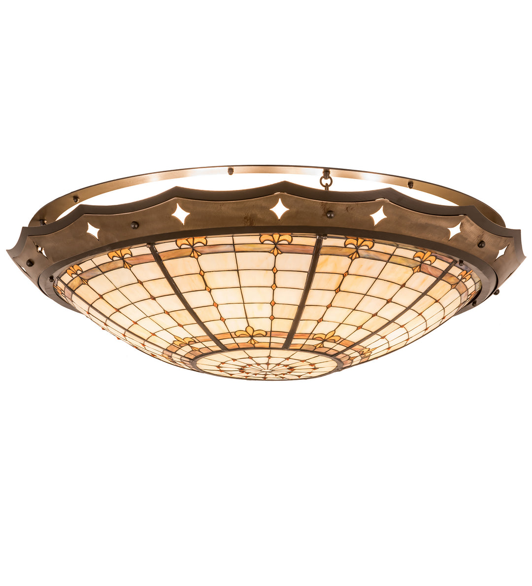 Meyda Tiffany Fleur-De-Lite 191949 Ceiling Light - Mahogany Bronze