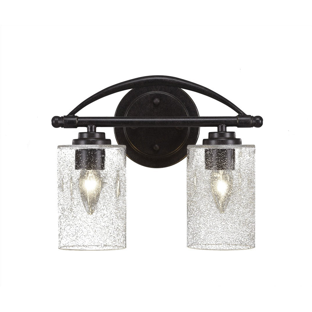 Toltec Marquise 2402-dg-300 Bath Vanity Light 12 in. wide - Dark Granite