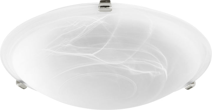 Quorum 3000 Ceiling Mounts 3000-16-62 Ceiling Light - Polished Nickel W/ Faux Alabaster