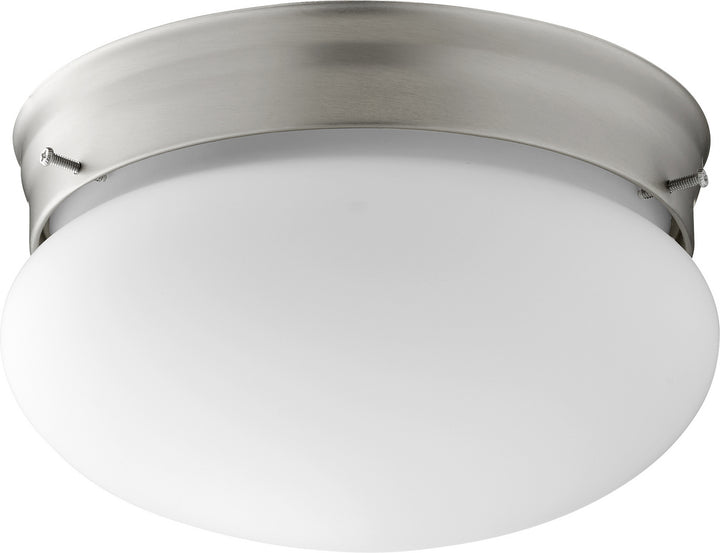 Quorum 3023-8-65 Utility Light - Satin Nickel w/ Satin Opal