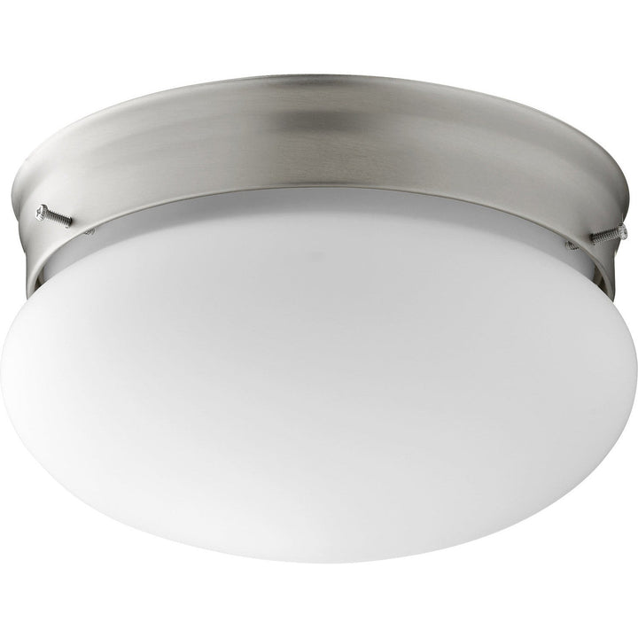 Quorum 3023-8-65 Utility Light - Satin Nickel w/ Satin Opal