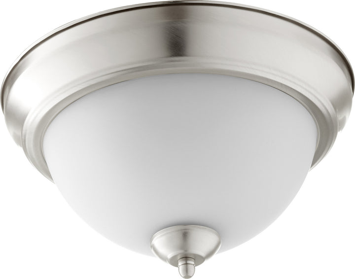 Quorum 3063 Ceiling Mounts 3063-11-65 Ceiling Light - Satin Nickel W/ Satin Opal