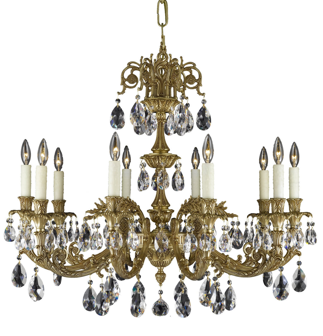 American Brass & Crystal Finisterra CH2004-O-03G-PI Chandelier Light - French Gold Glossy