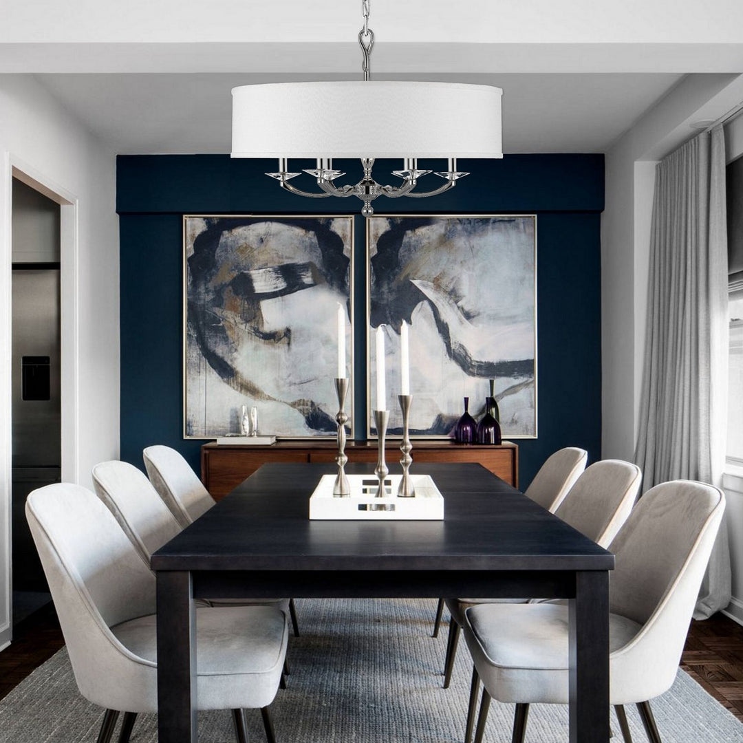 American Brass & Crystal Kensington CH5426-38G-ST-HL Chandelier Light - Polished Nickel