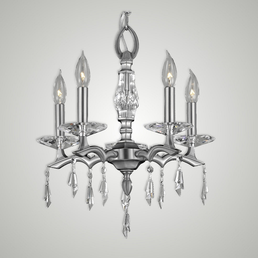 American Brass & Crystal Kaya CH5502-G-37G-ST Chandelier Light - Pewter
