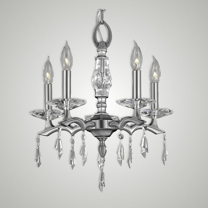 American Brass & Crystal Kaya CH5502-G-37G-ST Chandelier Light - Pewter
