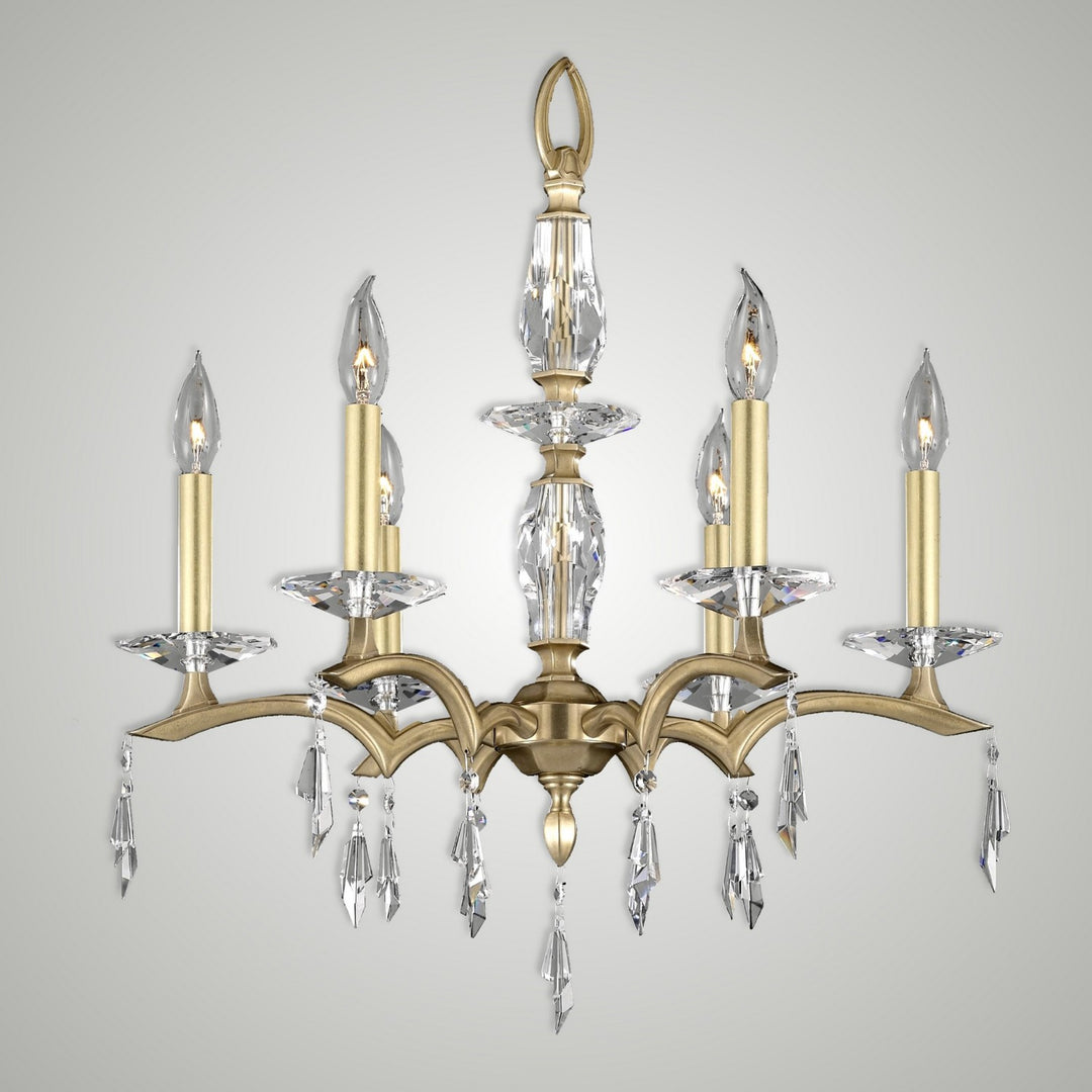American Brass & Crystal Kaya CH5503-G-36G-ST Chandelier Light - Polished Nickel