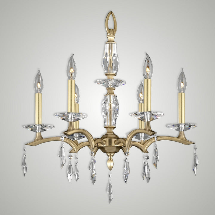 American Brass & Crystal Kaya CH5503-G-36G-ST Chandelier Light - Polished Nickel