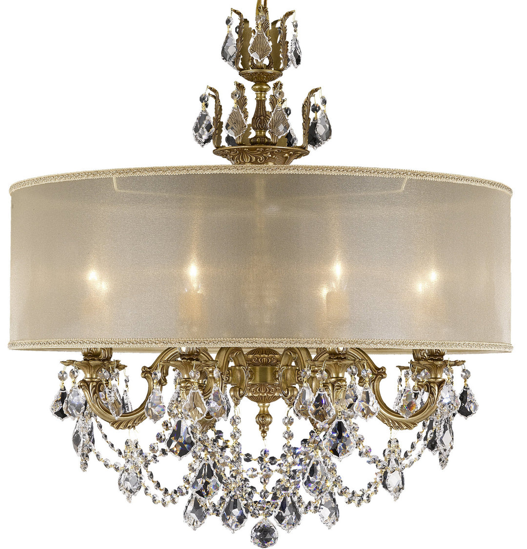 American Brass & Crystal Llydia CH6542-A-03G-PI-PG Chandelier Light - French Gold Glossy