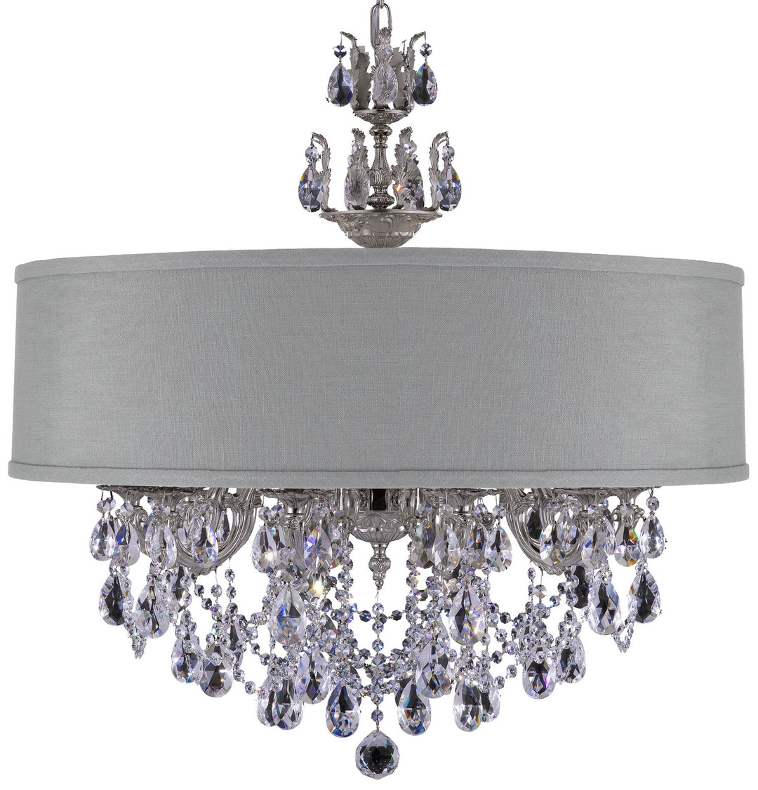 American Brass & Crystal Llydia CH6562-O-08G-PI-GL Chandelier Light - Silver