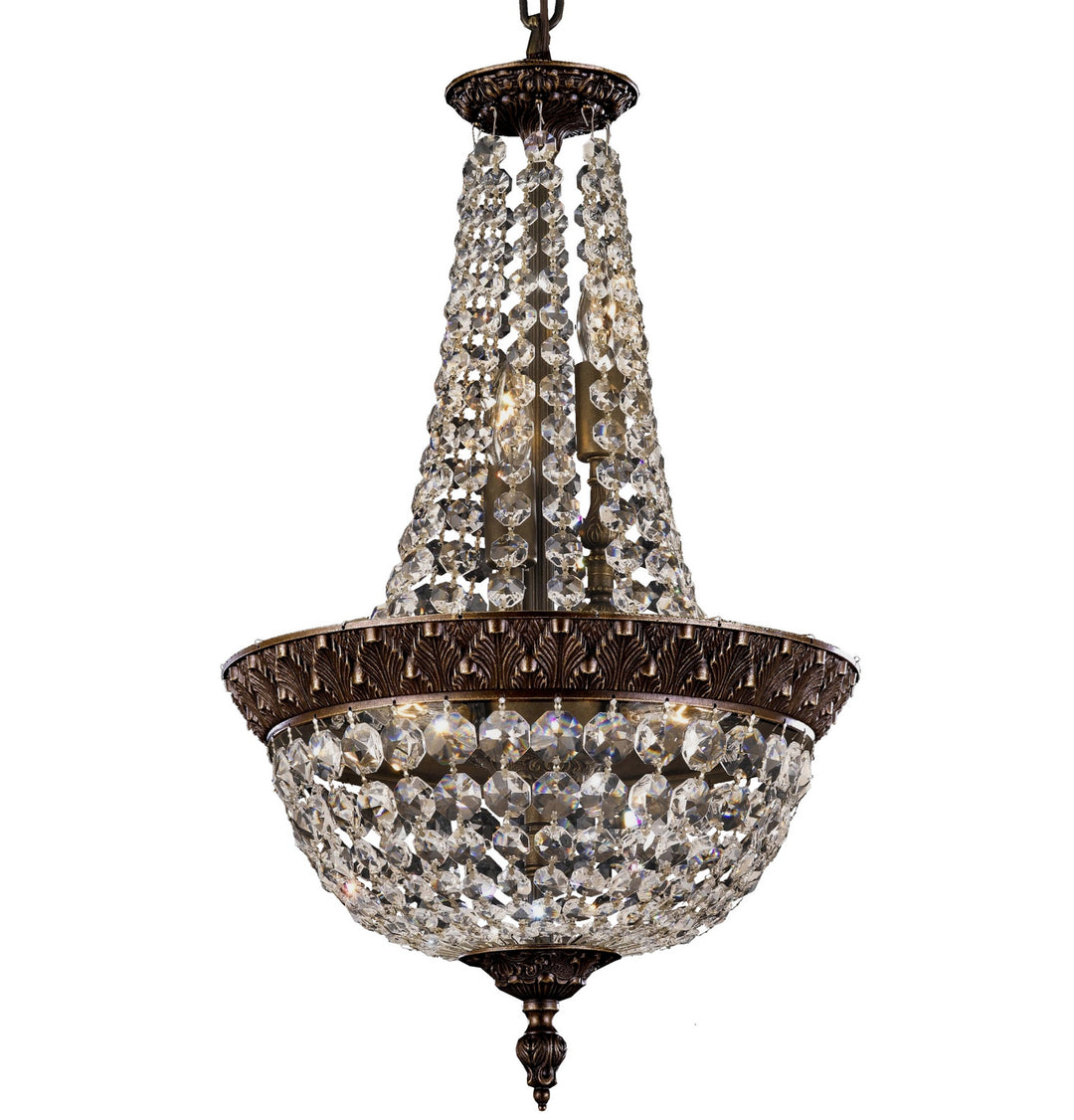 American Brass & Crystal Corinthian CH8512-P-23S Chandelier Light - Empire Bronze