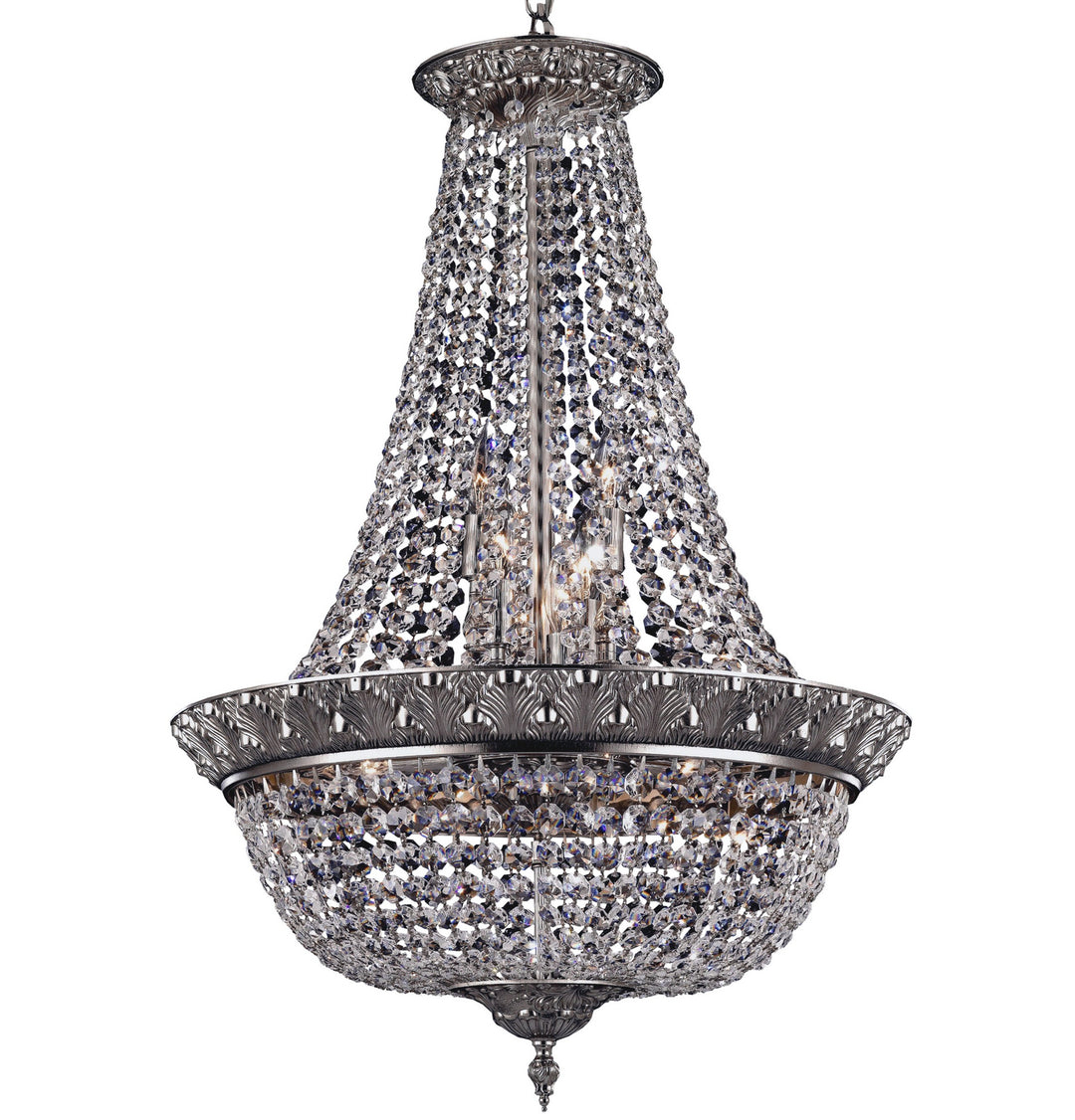 American Brass & Crystal Corinthian CH8522-P-08G Chandelier Light - Silver