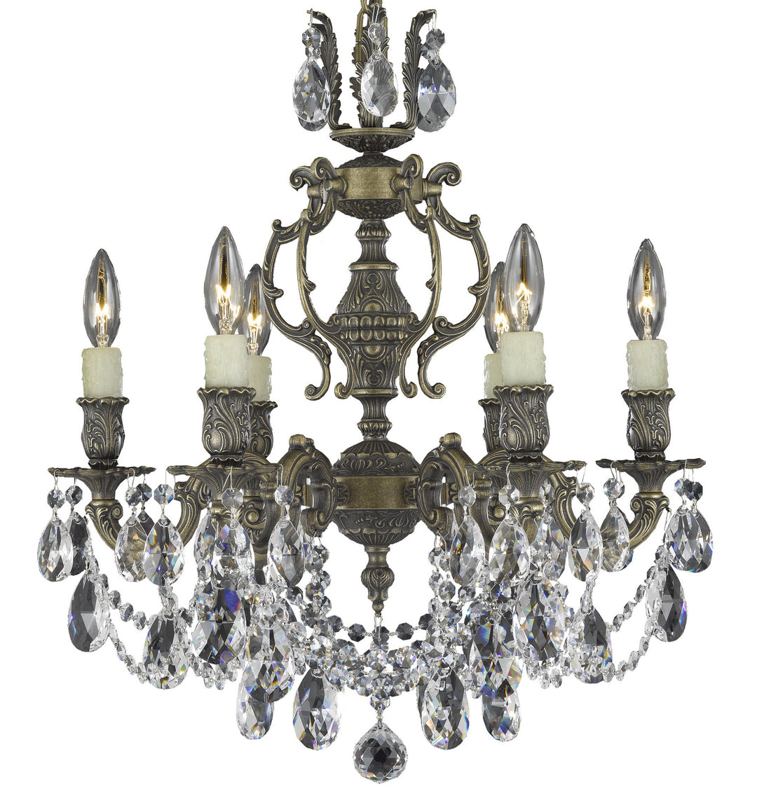 American Brass & Crystal Rosetta CH9522-O-21S-PI Chandelier Light - Palace Bronze