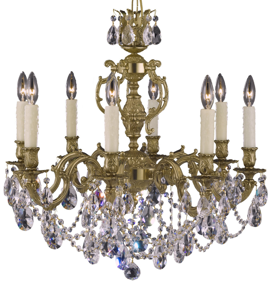 American Brass & Crystal Rosetta CH9542-O-16G-PI Chandelier Light - True Brass