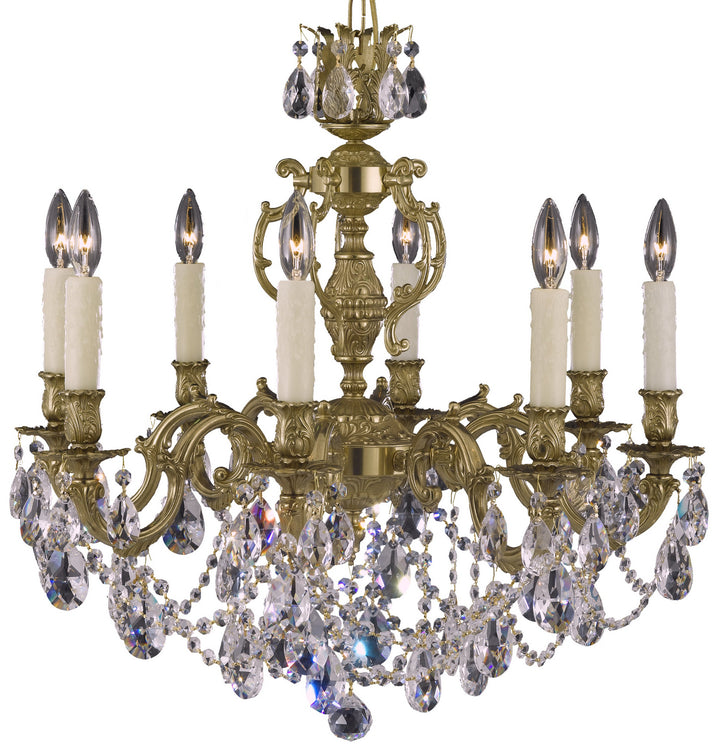American Brass & Crystal Rosetta CH9542-O-16G-PI Chandelier Light - True Brass