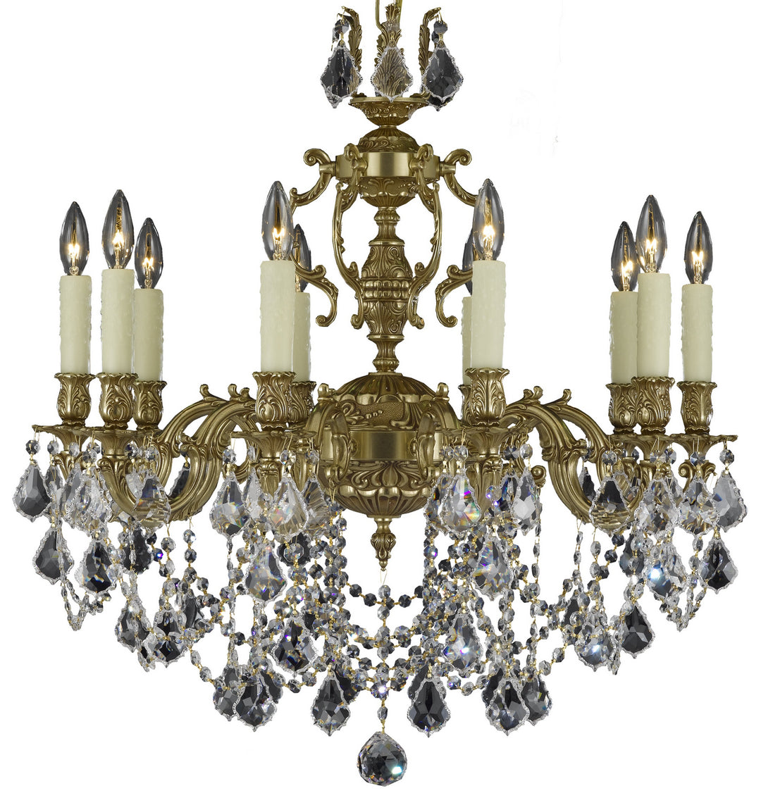 American Brass & Crystal Rosetta CH9562-A-03G-PI Chandelier Light - French Gold Glossy