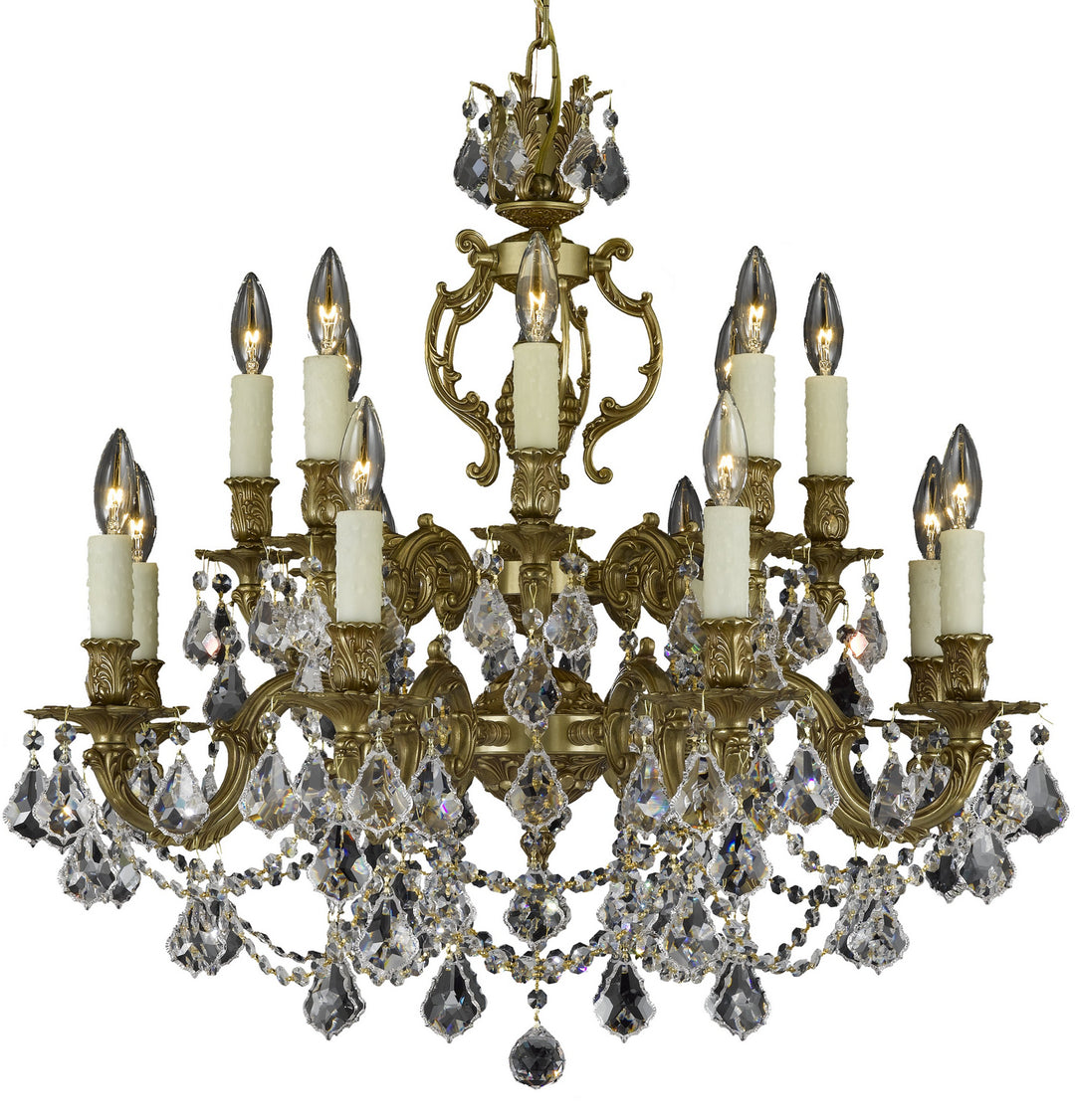 American Brass & Crystal Rosetta CH9572-A-03G-PI Chandelier Light - French Gold Glossy