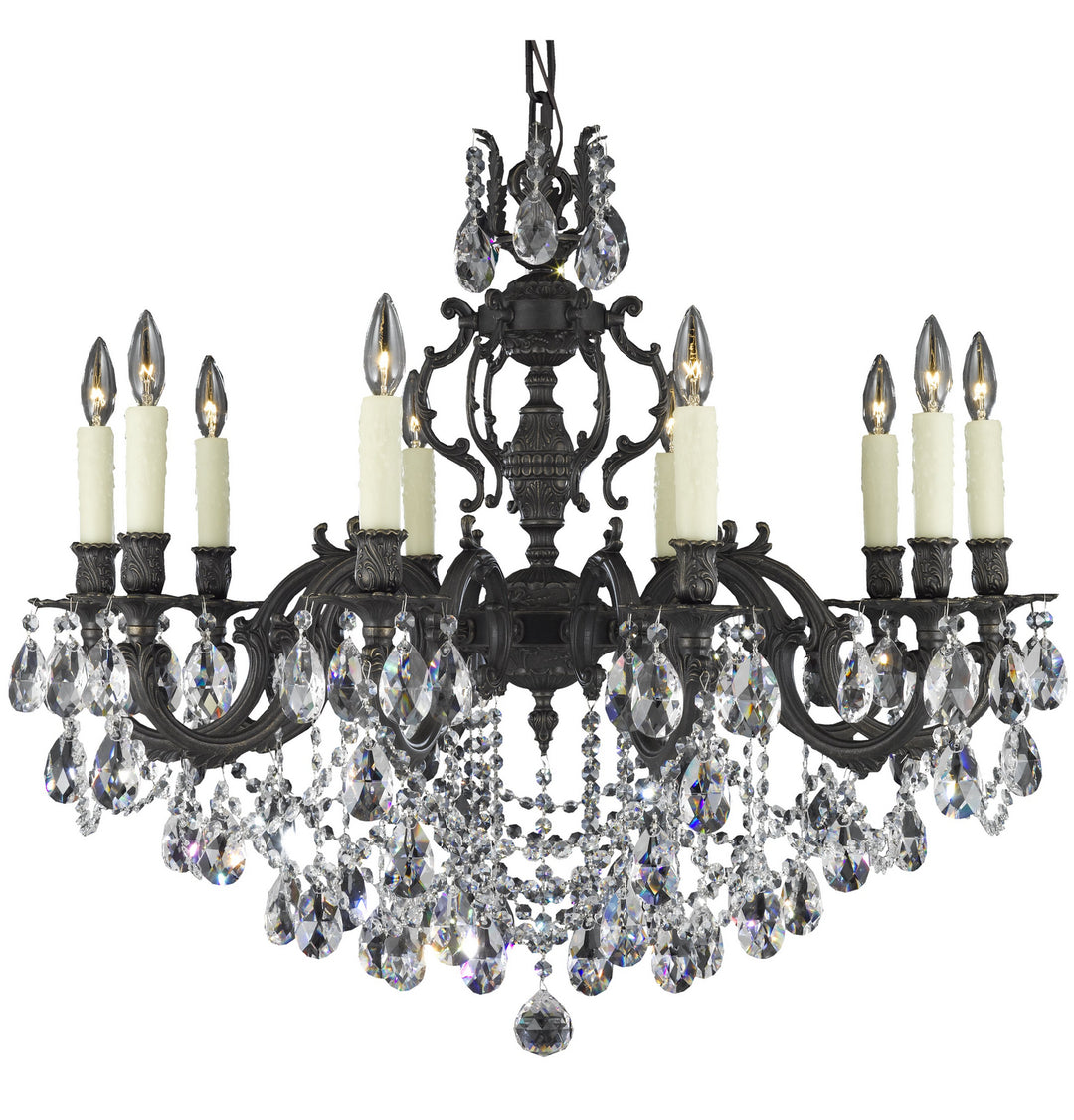American Brass & Crystal Rosetta CH9578-O-23S-PI Chandelier Light - Empire Bronze