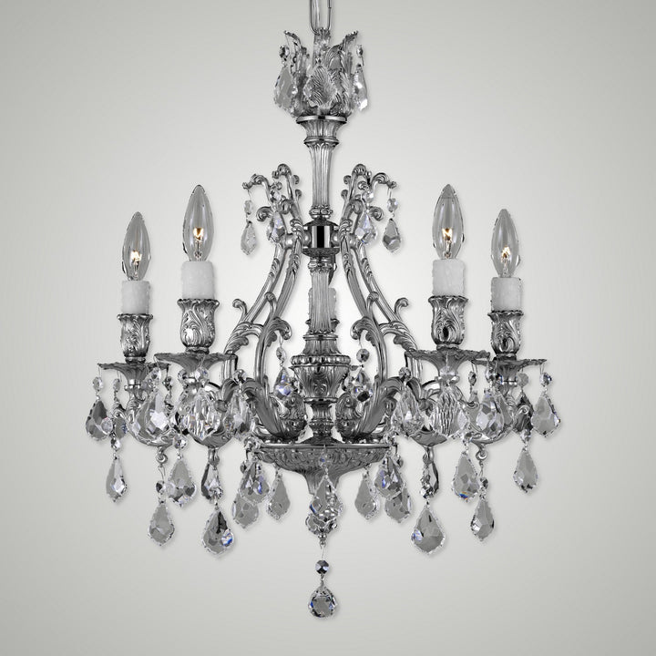 American Brass & Crystal Chateau CH9630-A-08G-PI Chandelier Light - Silver
