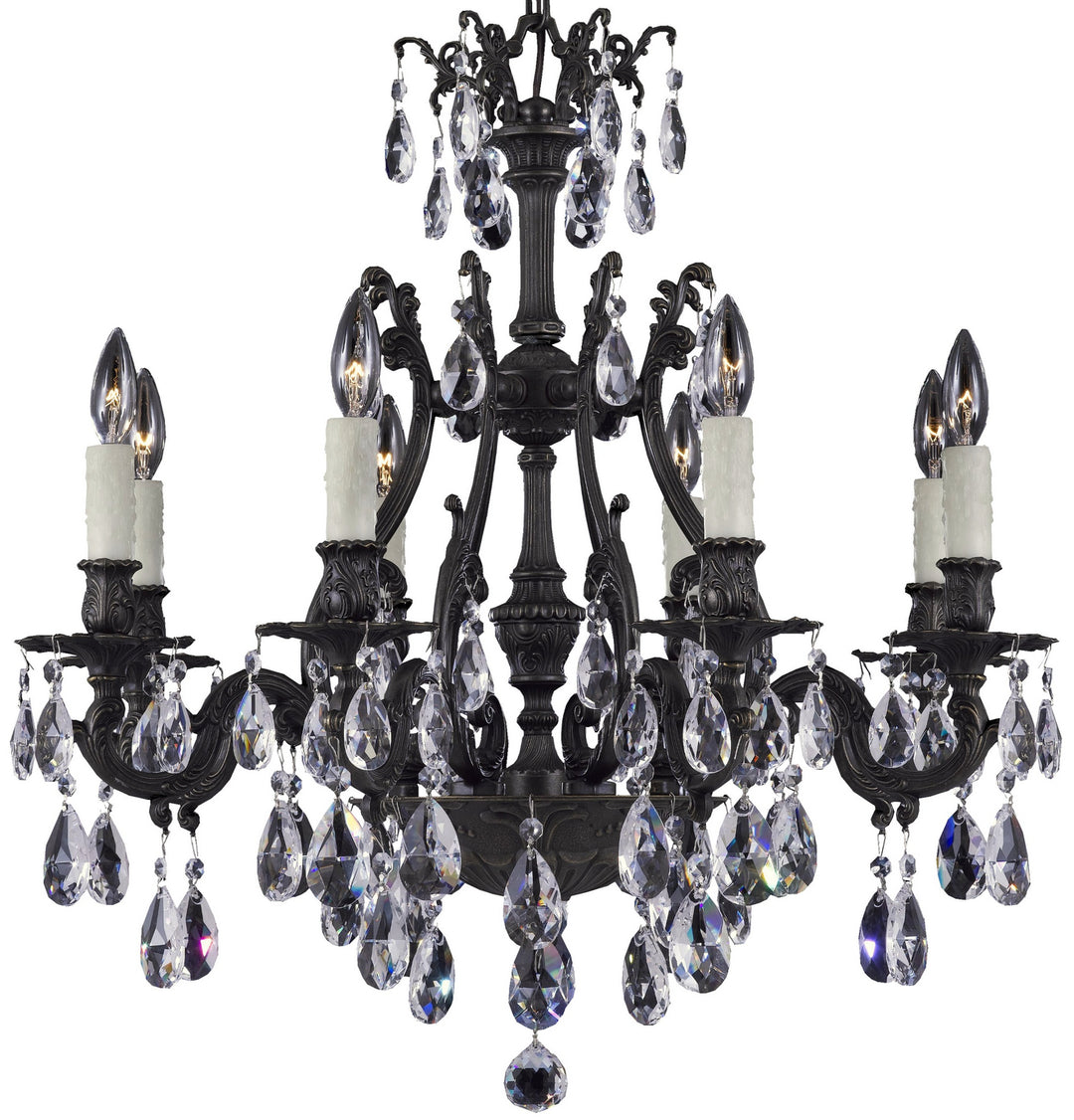 American Brass & Crystal Chateau CH9632-O-23S-PI Chandelier Light - Empire Bronze