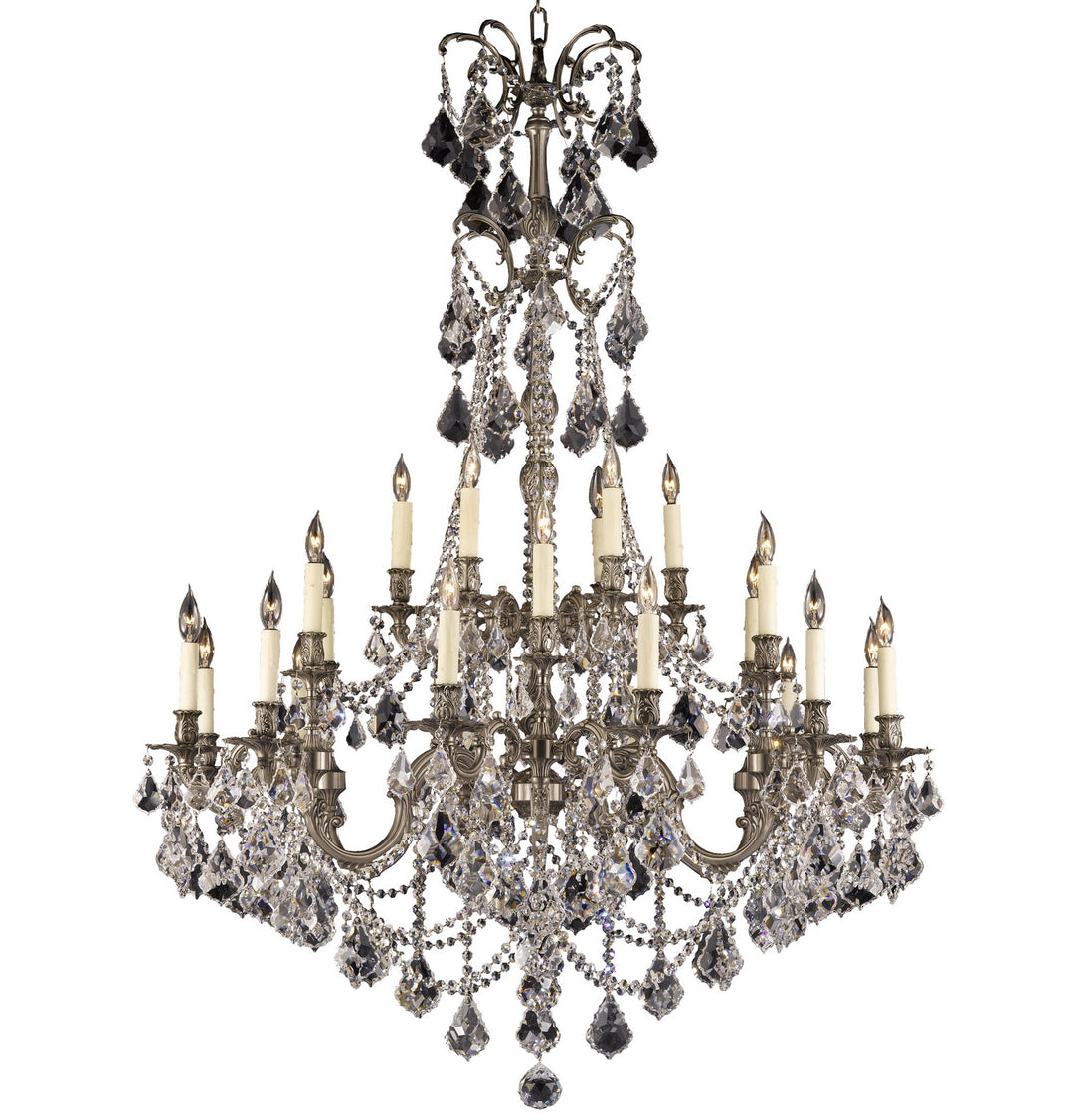 American Brass & Crystal Sterling CH9866-A-10G-PI Chandelier Light - Antique Silver