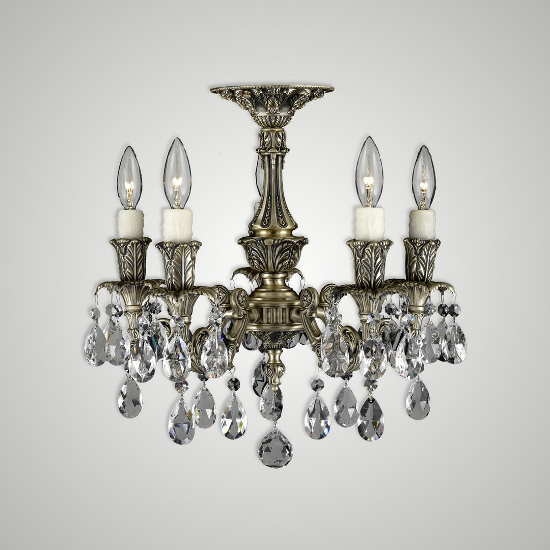 American Brass & Crystal Finisterra FM2015-O-02G-PI Ceiling Light - Antique Black Glossy