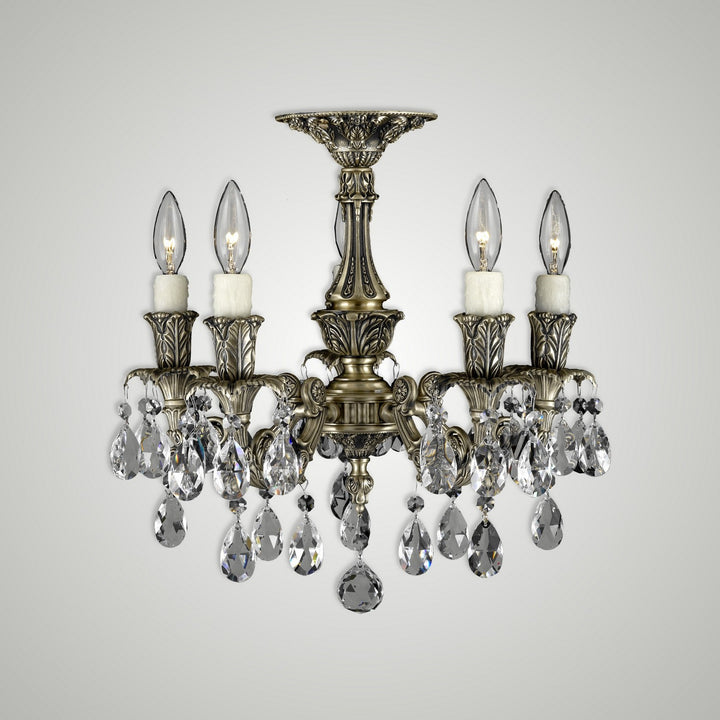 American Brass & Crystal Finisterra FM2015-O-02G-PI Ceiling Light - Antique Black Glossy