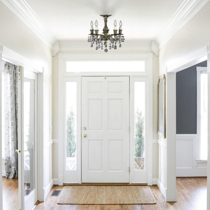 American Brass & Crystal Finisterra FM2015-O-02G-PI Ceiling Light - Antique Black Glossy