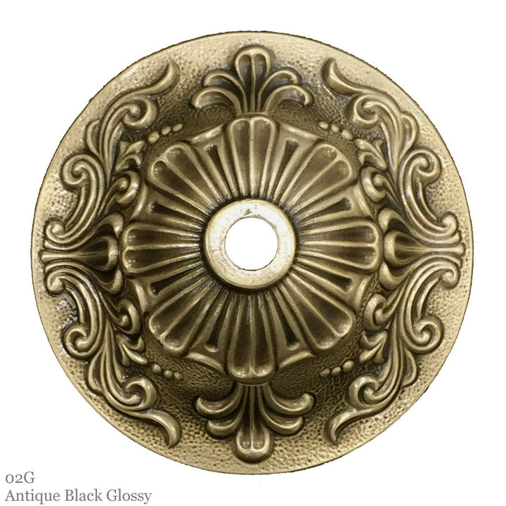 American Brass & Crystal Finisterra FM2015-O-02G-PI Ceiling Light - Antique Black Glossy
