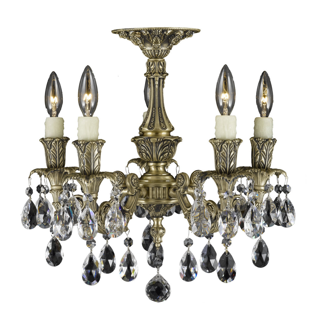 American Brass & Crystal Finisterra FM2015-O-02G-PI Ceiling Light - Antique Black Glossy
