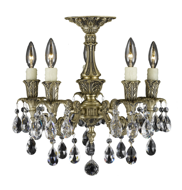 American Brass & Crystal Finisterra FM2015-O-02G-PI Ceiling Light - Antique Black Glossy
