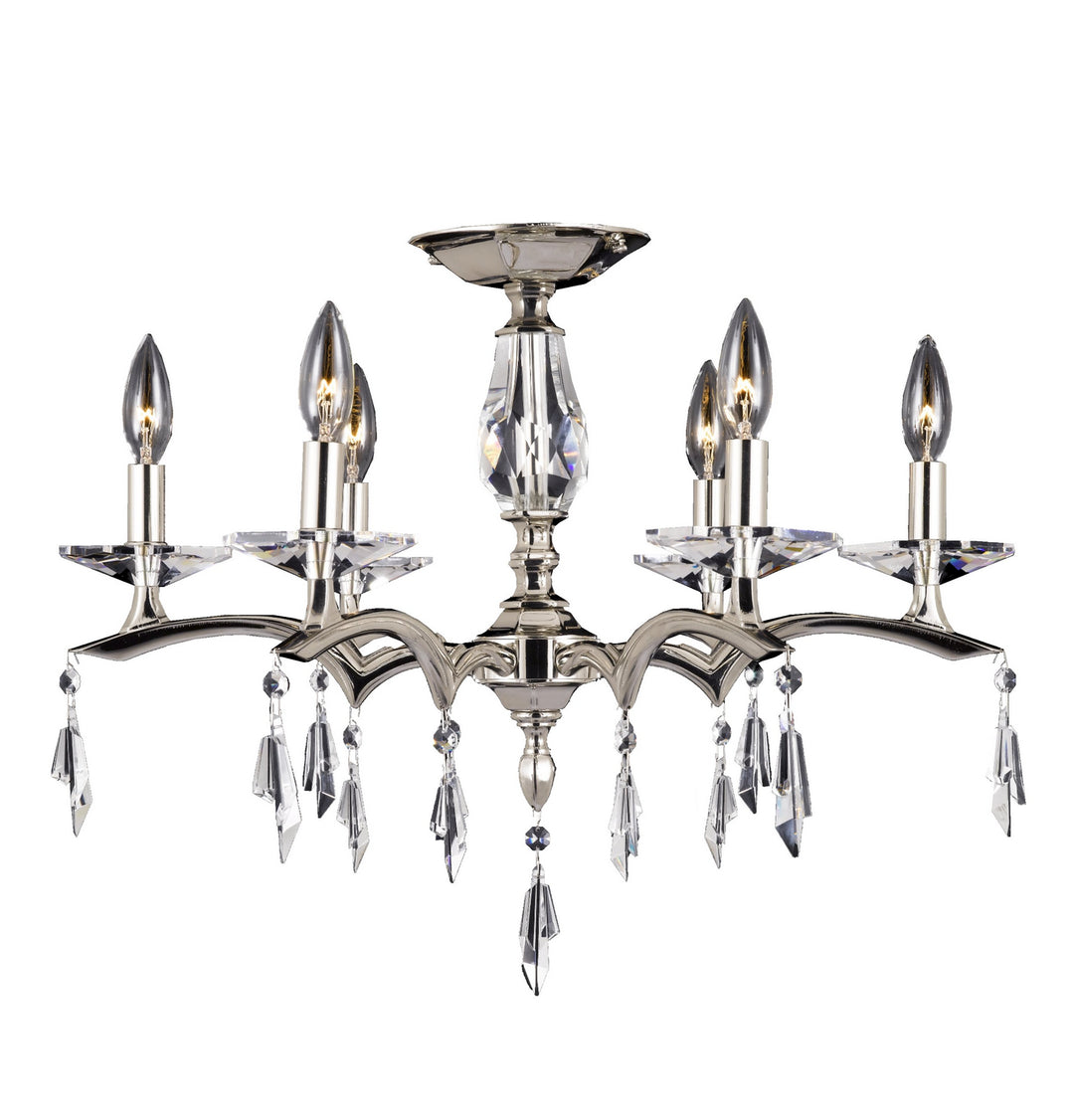 American Brass & Crystal Kaya FM5523-G-38G-ST Ceiling Light - Polished Nickel