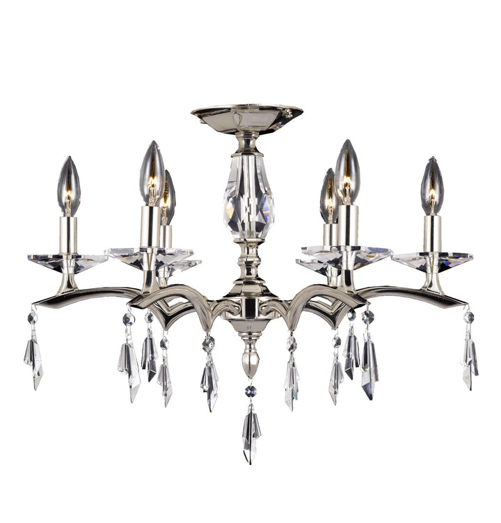 American Brass & Crystal Kaya FM5523-G-38G-ST Ceiling Light - Polished Nickel